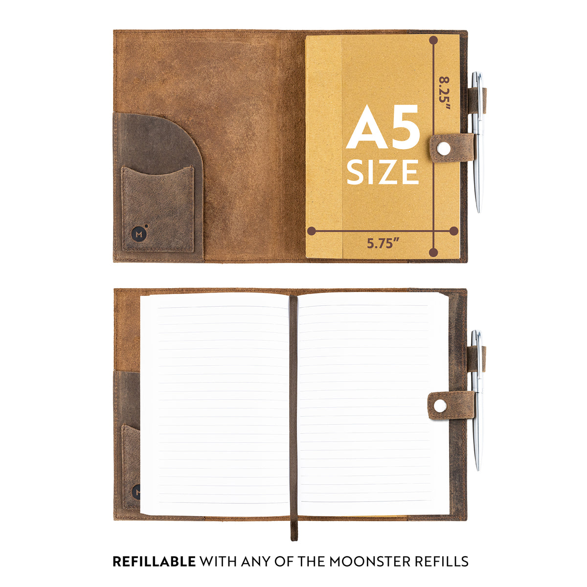 The Tree Of Life,Real Leather Refillable Writing Journal,Elastic Strap,200 Lined Pages, 6x8.5 Inches,Diary, Leather Notebook, Daily Journal For Women - View #2