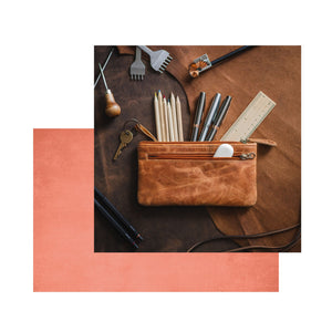 Luxury Leather Artist Pencil Case Small Best Made PU Leather Pencil Case