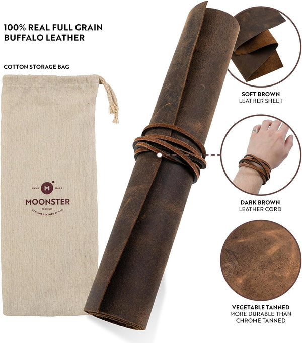 leather craft bundle comes in a cotton storage bag