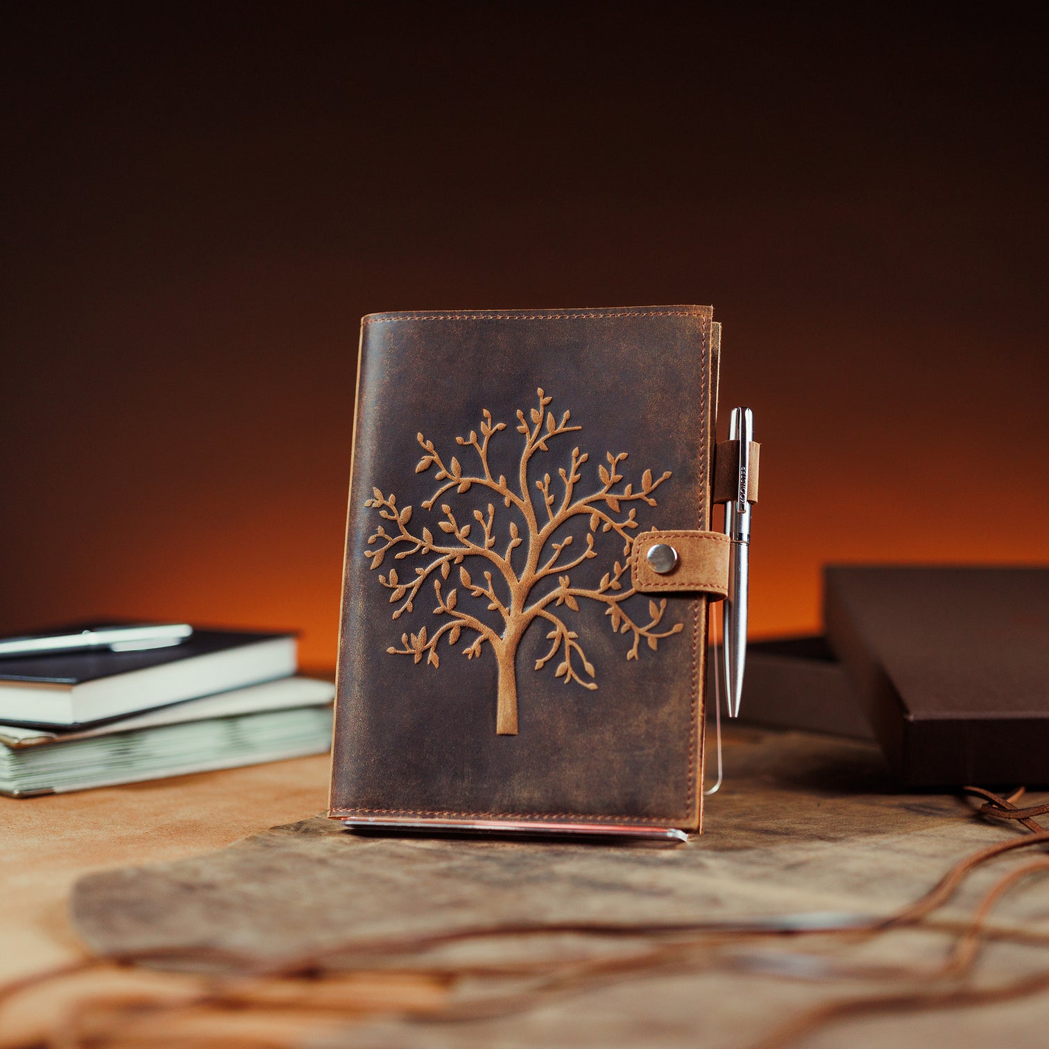 Refillable Tree of Life Journal - Genuine Leather Journals by Moonster ...