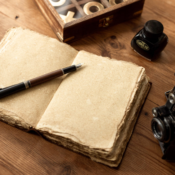 Deckle Edge Vintage Leather Journal