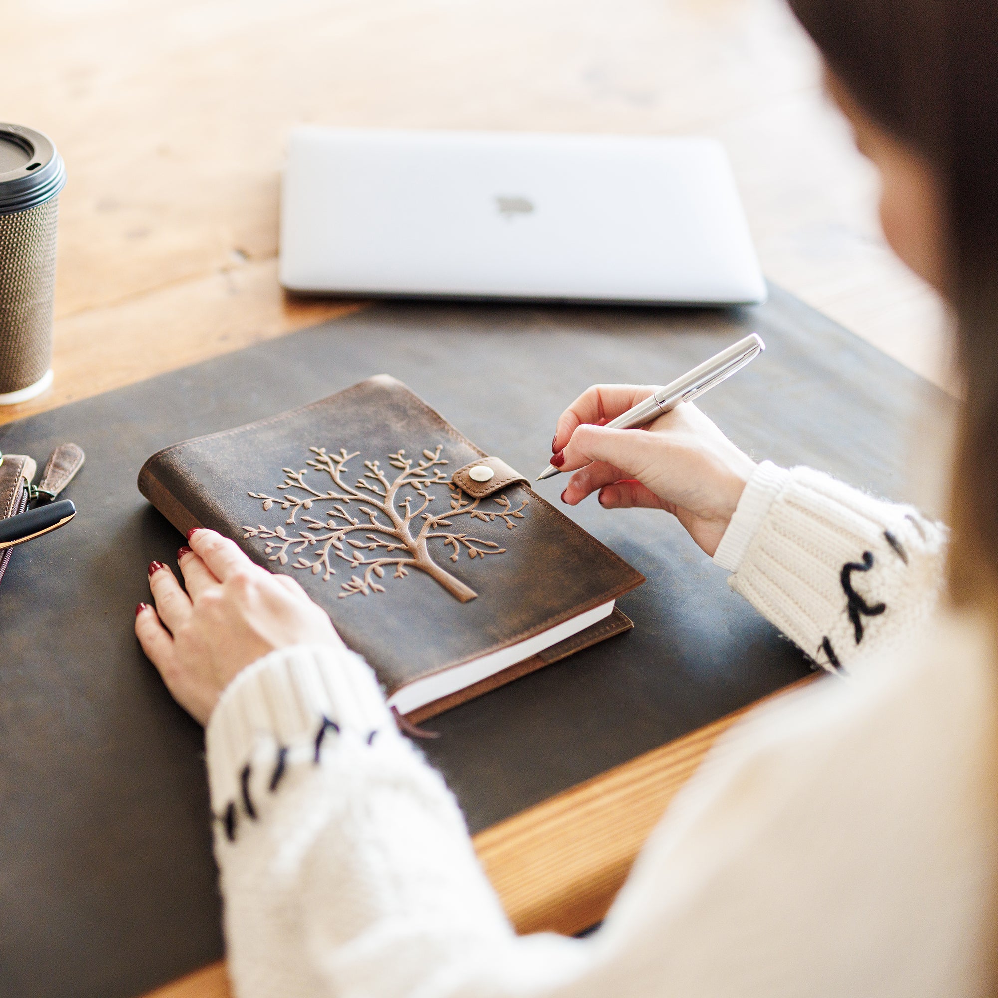 Refillable Tree of Life Journal - Genuine Leather Journals by Moonster ...