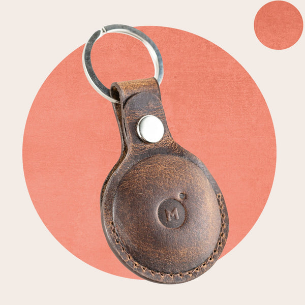 AirTag Holder Leather Keychain 4-Pack