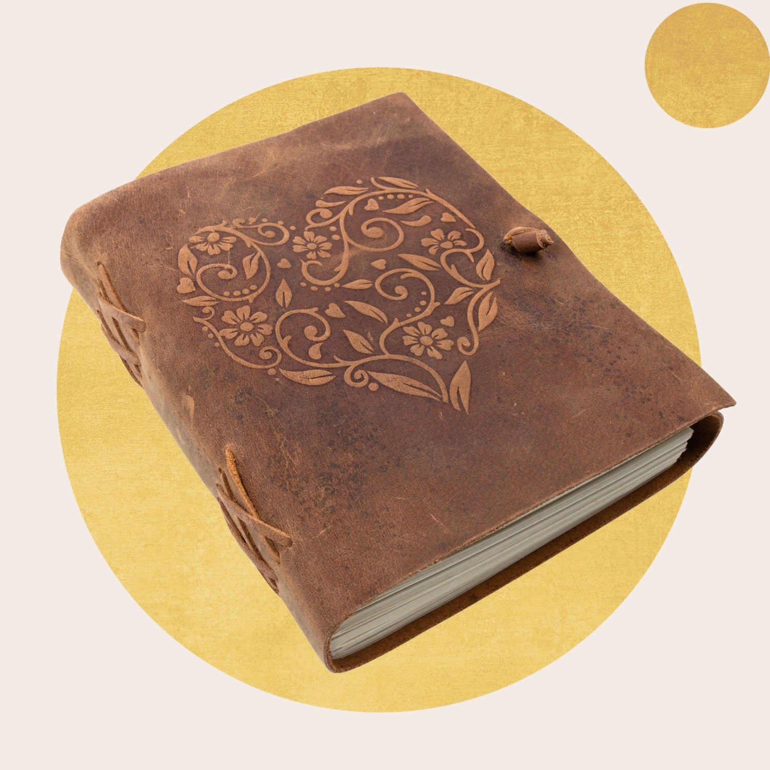 Leather Heart Journal Blank