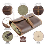 Leather Hanging Toiletry Bag